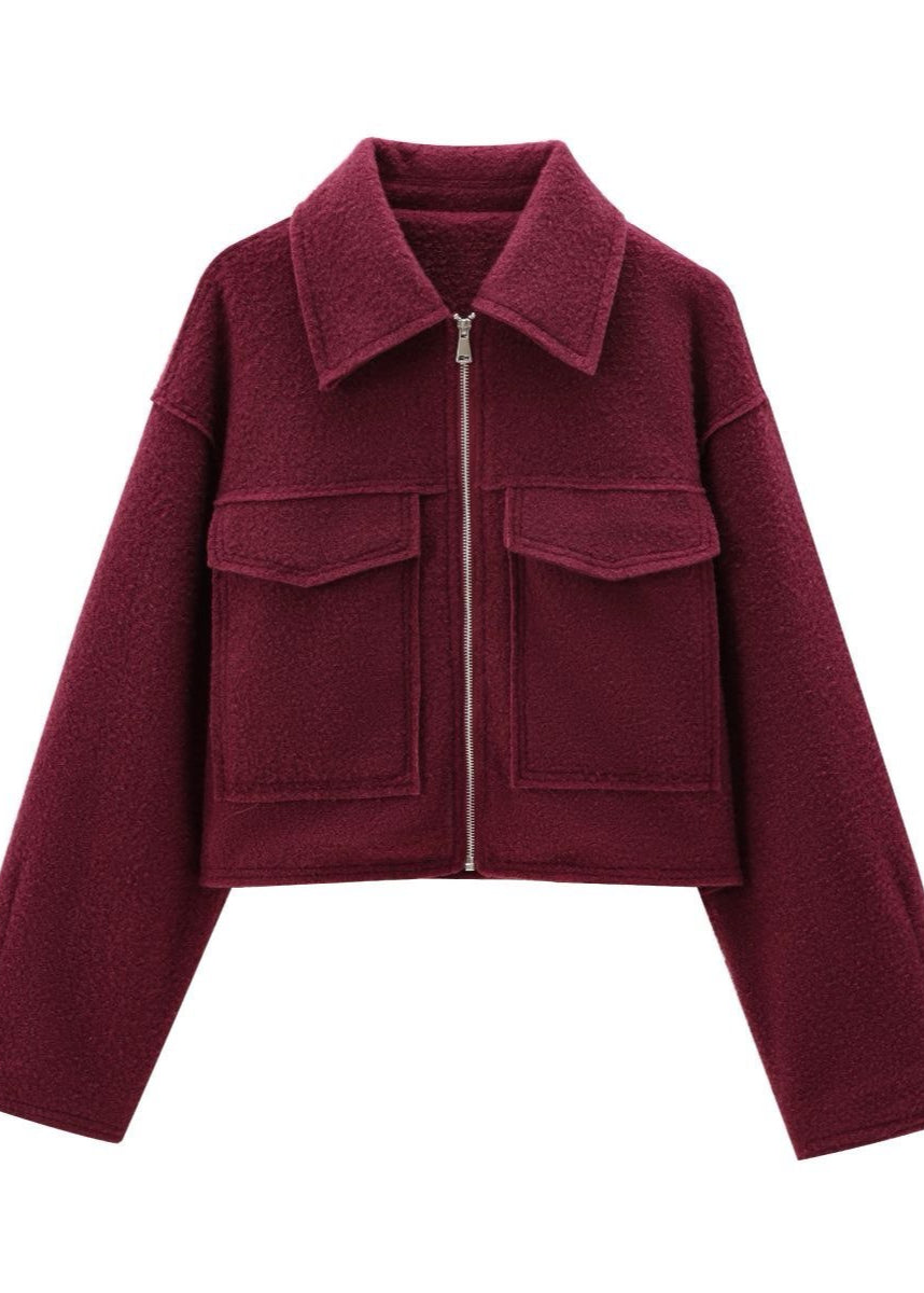 Drune | City Zip Jacke – Boxy Wollmischung Fit