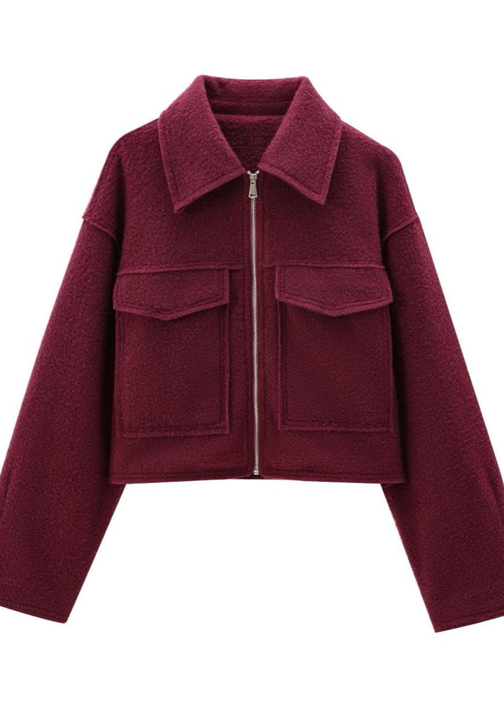 Drune | City Zip Jacke – Boxy Wollmischung Fit