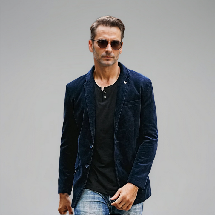 Drune | Cord Blazer Für Herren Klassische Eleganz in Braun