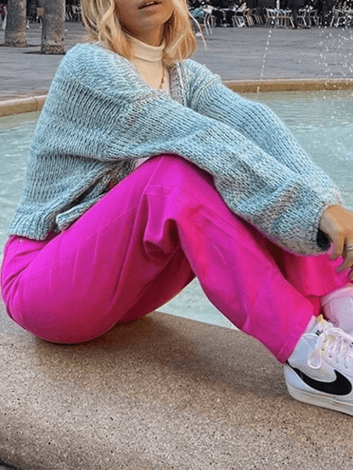 Drune | Rosa Lässige Lockere Boyfriendjeans