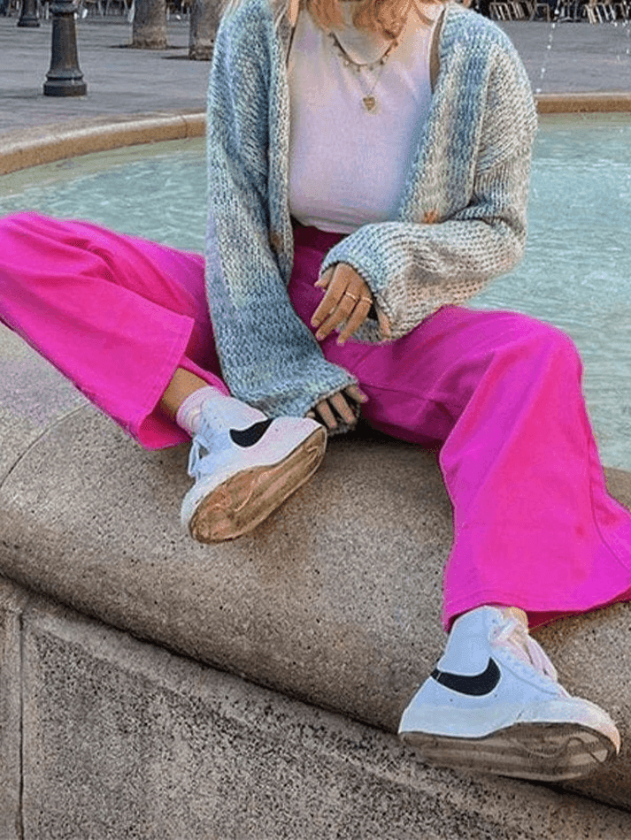 Drune | Rosa Lässige Lockere Boyfriendjeans