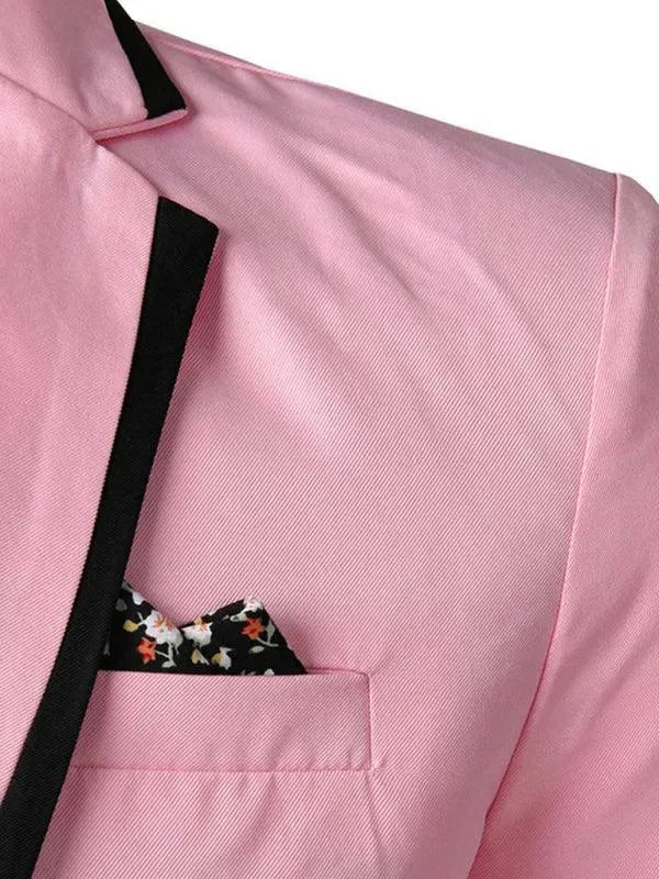 Drune | Pink Slim Fit Herren Blazer