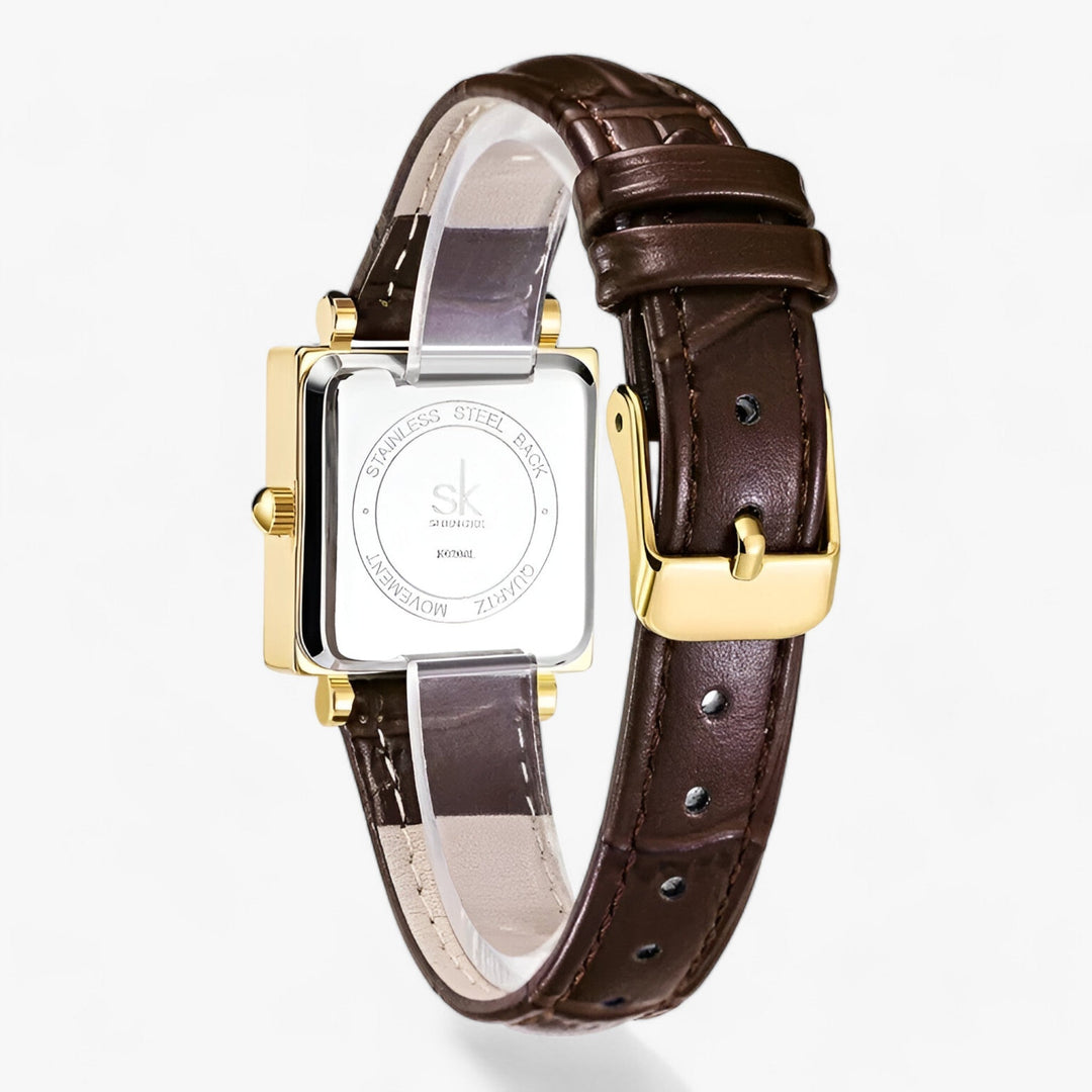 Drune | Quadratische Damenuhr Mit Lederarmband