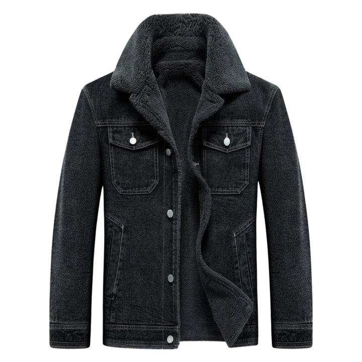Drune | Mautios Jeansjacke mit Kunstlammfellfutter