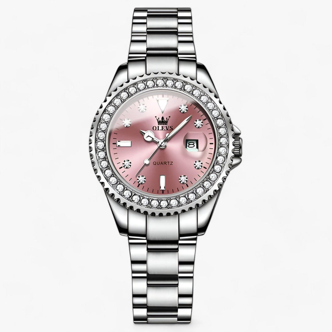 Drune | Uhr Mit Diamant Zifferblatt Wasserdicht Edelstahl Damen Uhr