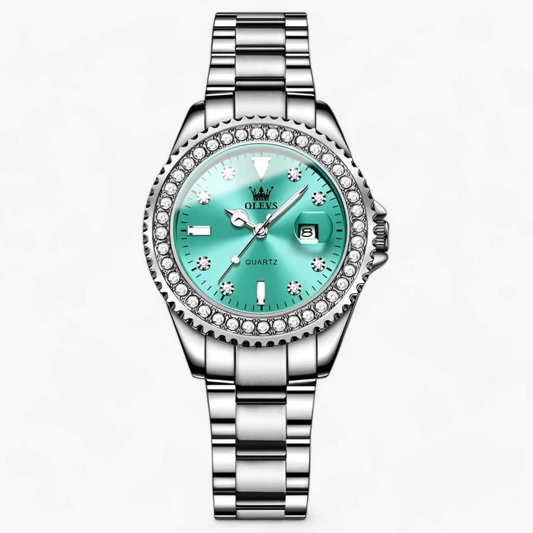 Drune | Uhr Mit Diamant Zifferblatt Wasserdicht Edelstahl Damen Uhr