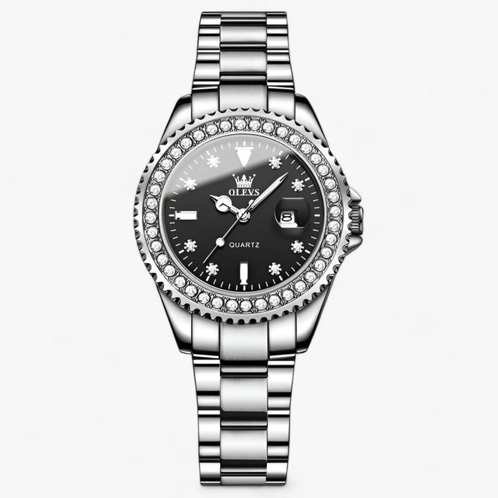 Drune | Uhr Mit Diamant Zifferblatt Wasserdicht Edelstahl Damen Uhr