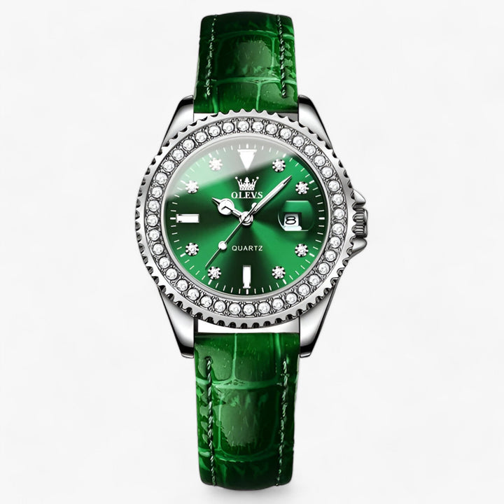 Drune | Uhr Mit Diamant Zifferblatt Wasserdicht Edelstahl Damen Uhr