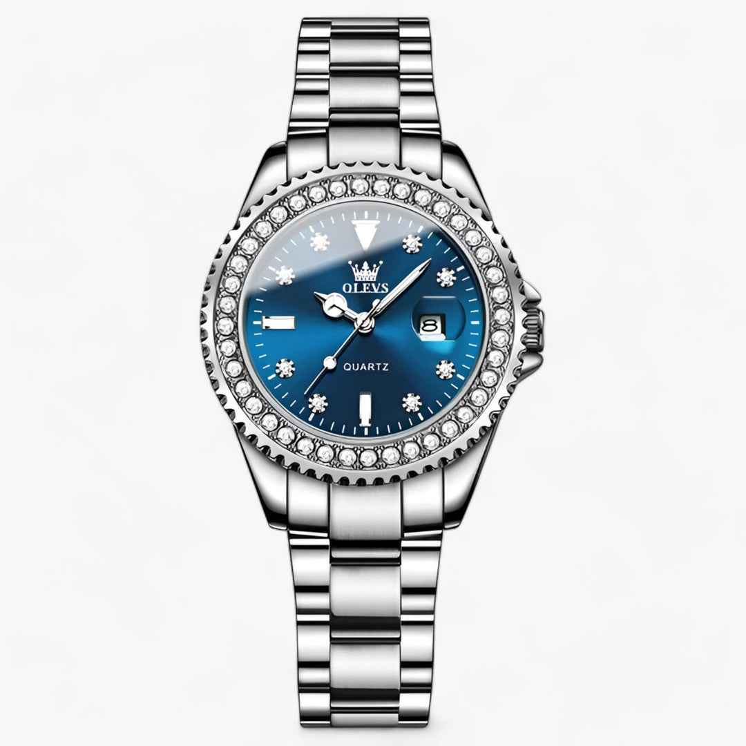Drune | Uhr Mit Diamant Zifferblatt Wasserdicht Edelstahl Damen Uhr