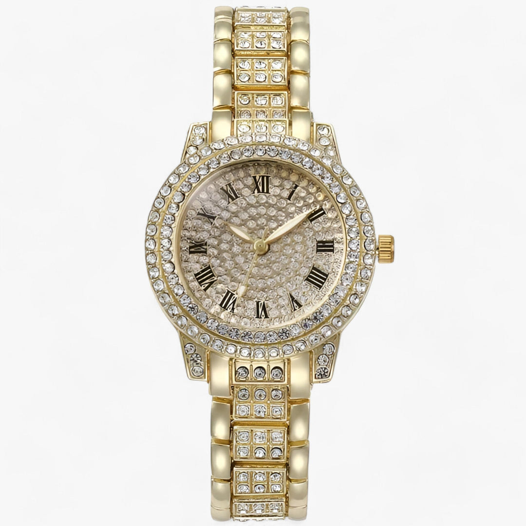 Drune | Rund Zirconia Steine Uhr