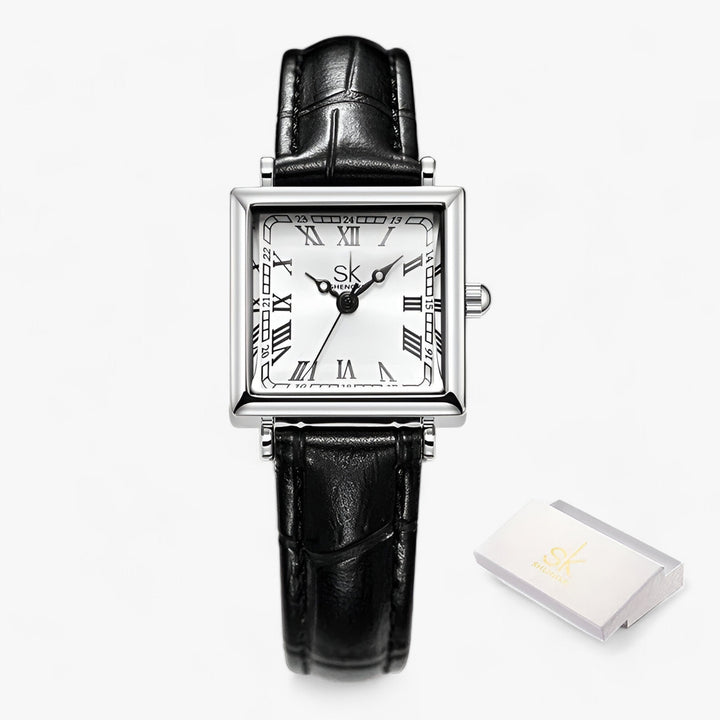 Drune | Quadratische Damenuhr Mit Lederarmband