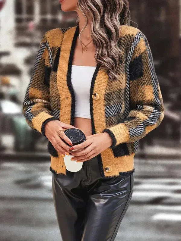 Drune | Knopf Damen Strickjacke Pullover