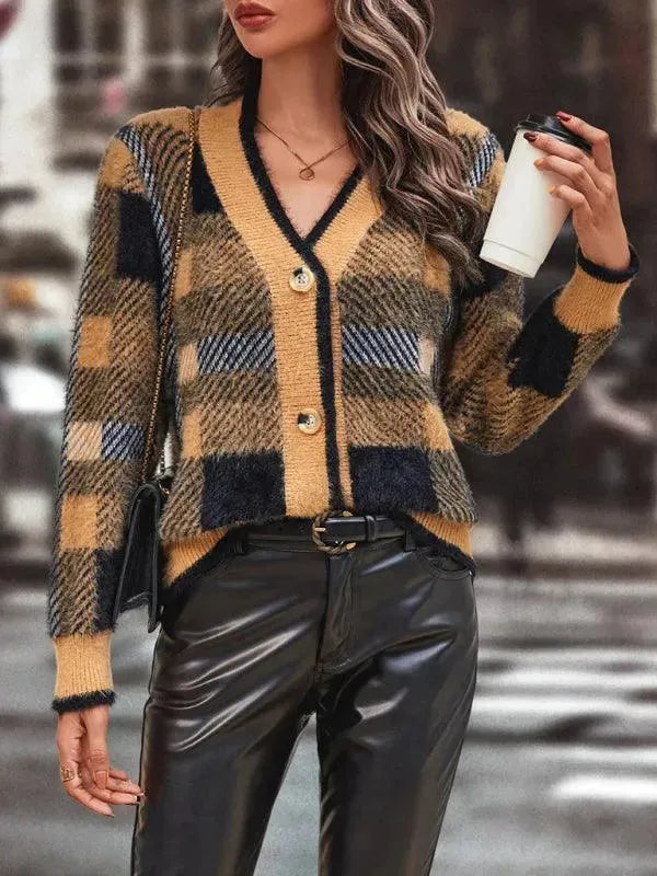 Drune | Knopf Damen Strickjacke Pullover
