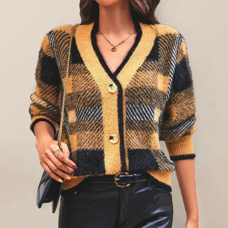 Drune | Knopf Damen Strickjacke Pullover