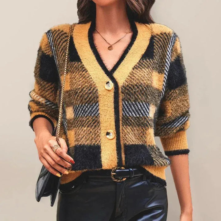 Drune | Knopf Damen Strickjacke Pullover