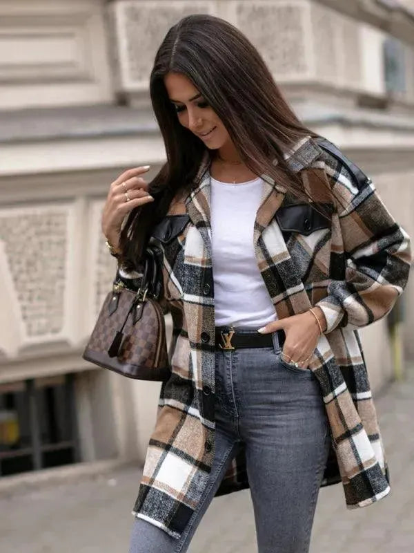 Drune | Karierter Hemdjacke Damen