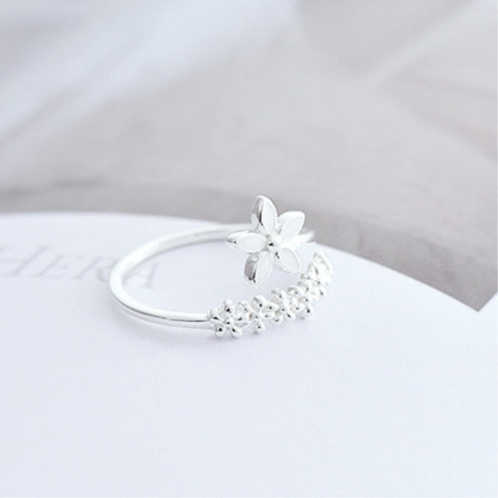 Drune | Ring Blume Frisch - Silber