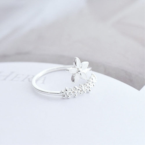 Drune | Ring Blume Frisch - Silber