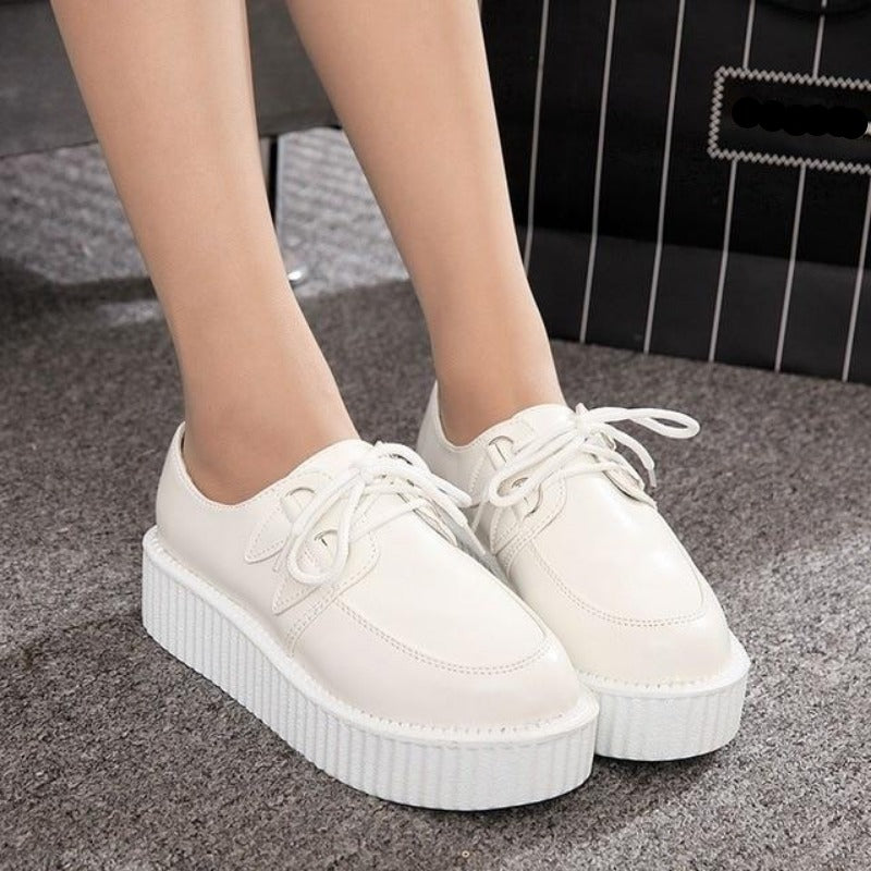 Drune | Plattform Wildleder Schnür Creepers