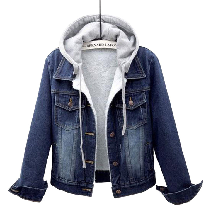 Drune | Plus Size Kapuzen-Denimjacke - Stilvoll & Bequem
