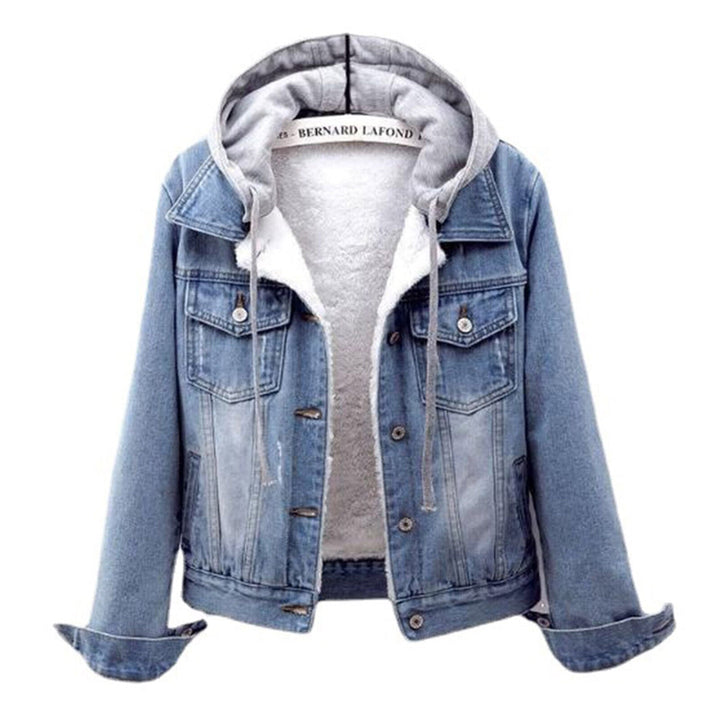 Drune | Plus Size Kapuzen-Denimjacke - Stilvoll & Bequem