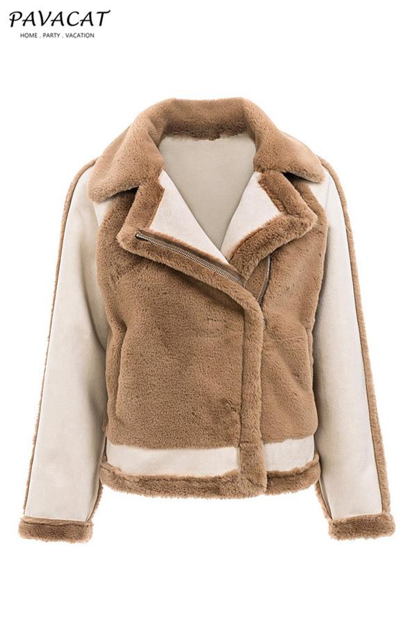 Drune | Kunstpelz Reißverschlussjacke
