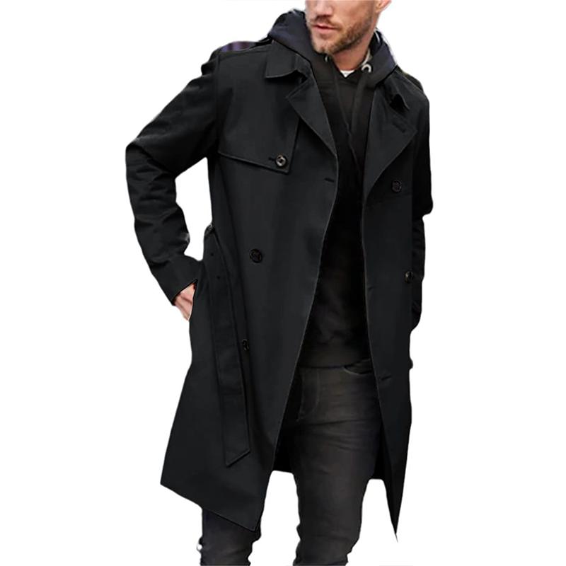 Drune | Trenchcoat Taillierte Passform Doppelreiher Gürtel Atmungsaktiver Stoff
