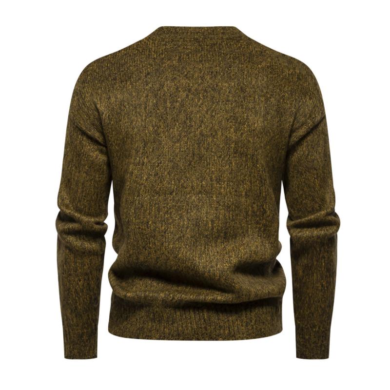 Drune | Strickwollpullover Klassisches Design Warm und Bequem