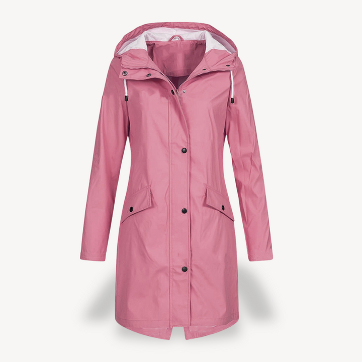 Drune | Damen wasserdichter Hooded Regenmantel