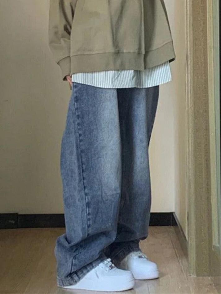 Drune | Taschen Design Blue Wash Boyfriend Jeans
