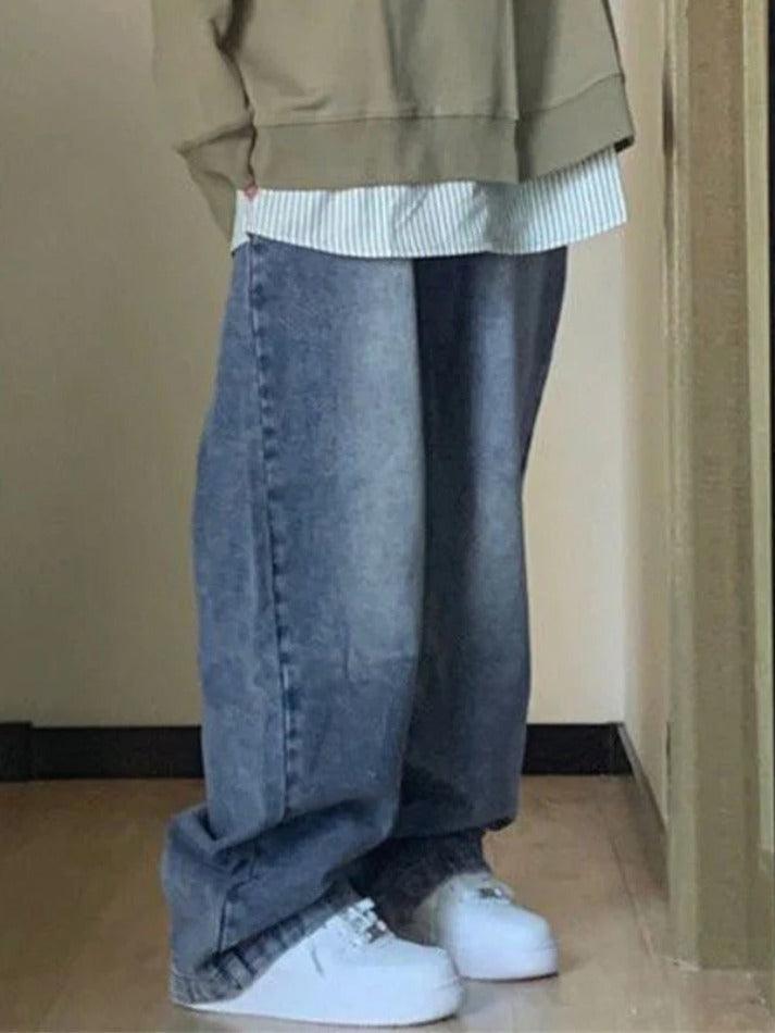 Drune | Taschen Design Blue Wash Boyfriend Jeans