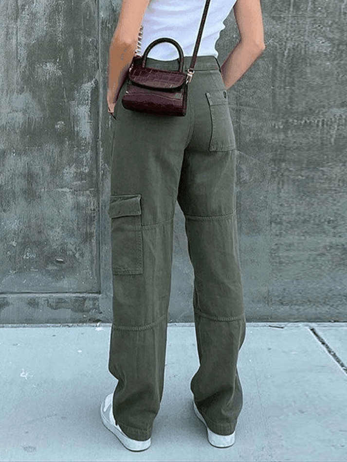 Drune | Taschenveredelte Gerade Cargojeans