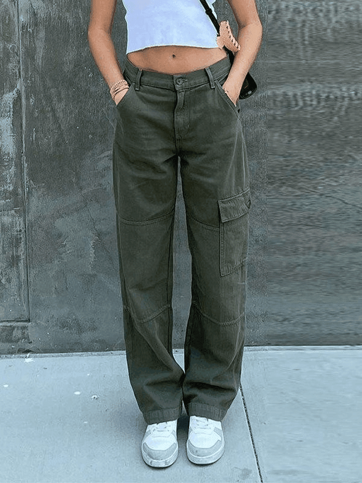 Drune | Taschenveredelte Gerade Cargojeans