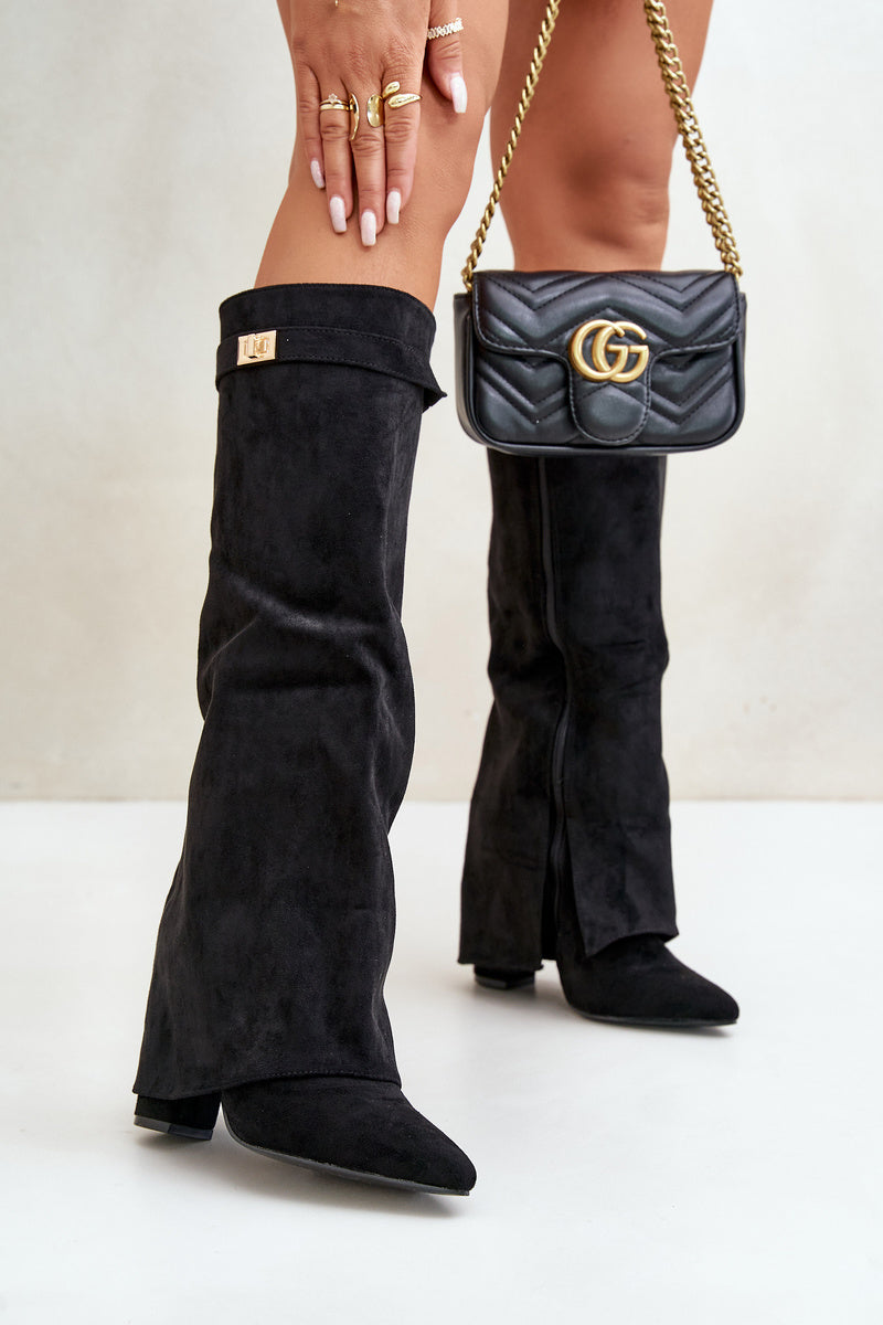 Drune | Elegante Kniehoge Stiefel mit Riemchen