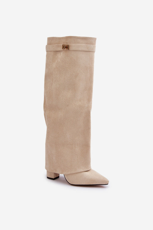 Drune | Elegante Kniehoge Stiefel mit Riemchen