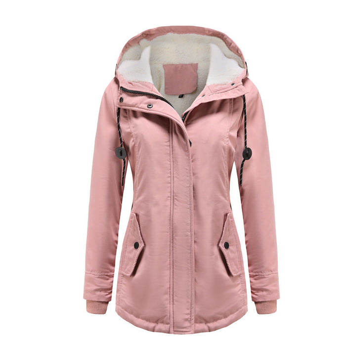 Drune | Damen Kapuzenfleece gefütterte Winterjacke