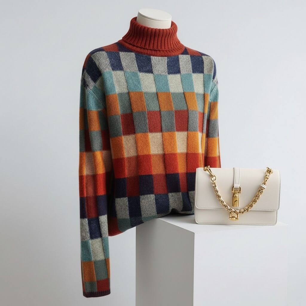 Drune | KARIERTER MERINOWOL-PULLOVER