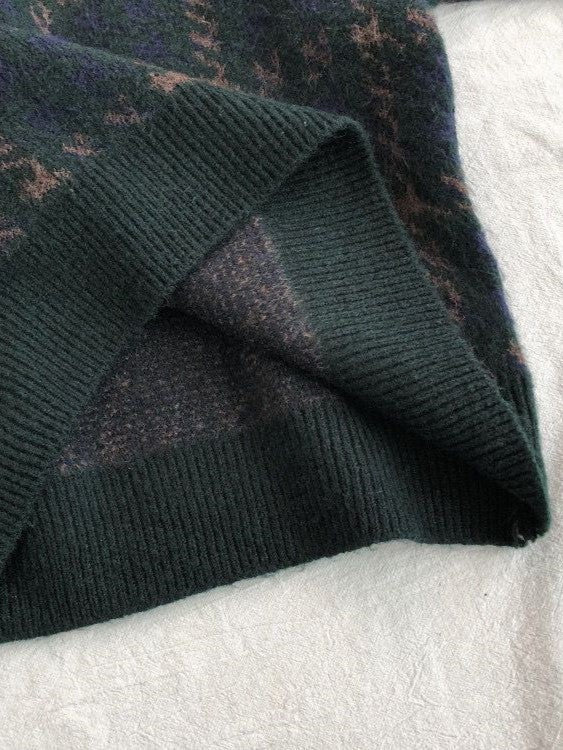 Drune | Vintage gestrickter Pullover mit Karomuster