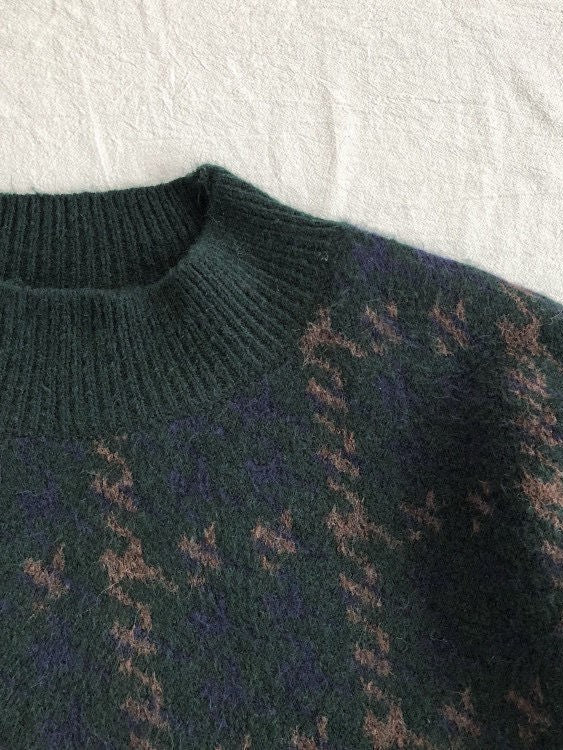 Drune | Vintage gestrickter Pullover mit Karomuster
