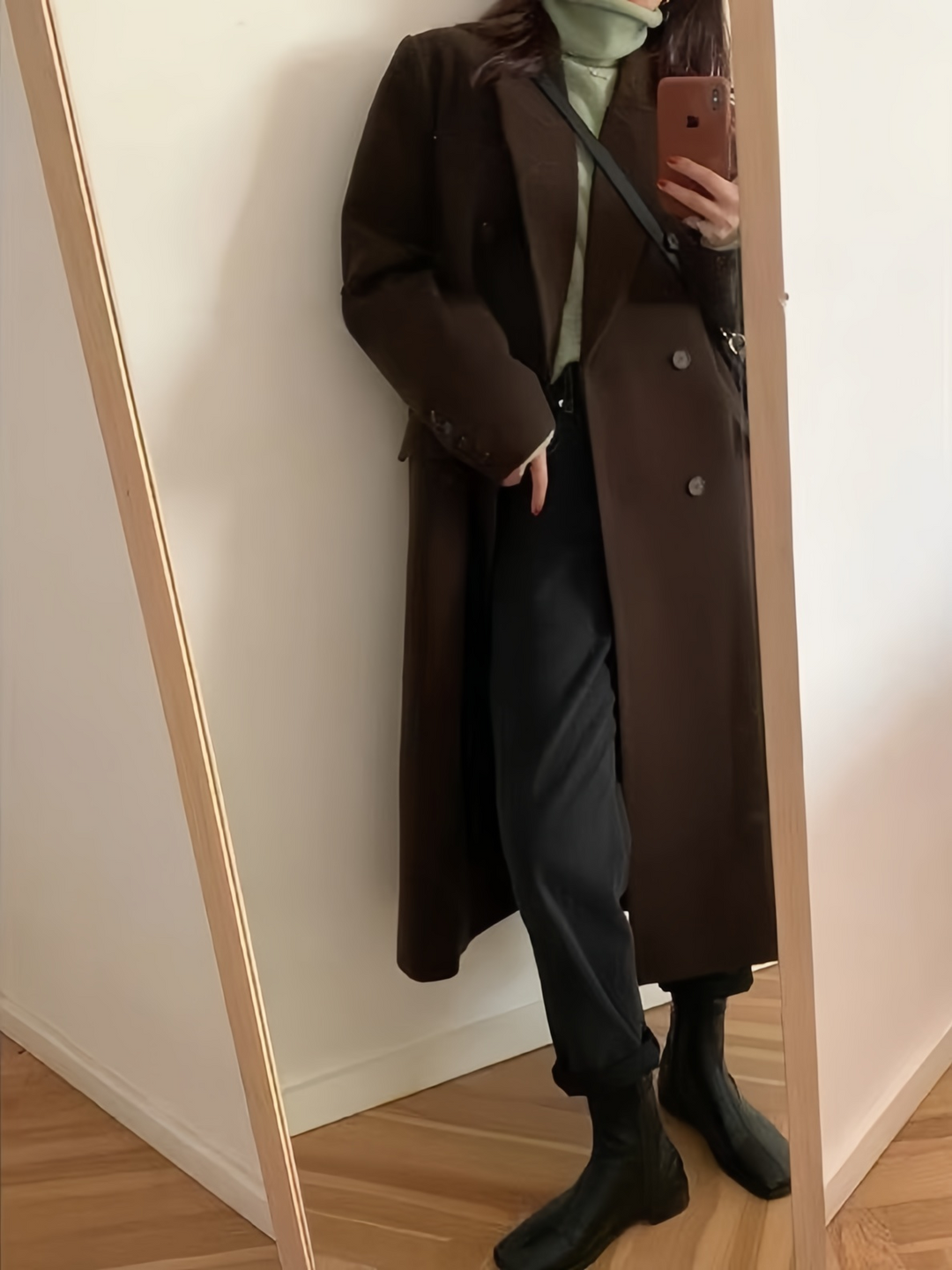 Drune | Vintage lange Jack mit Reverskragen