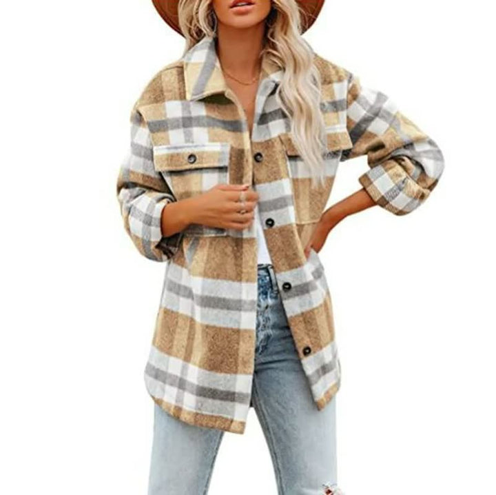 Drune | Karierte Bluse Aus Baumwollmischung für Den Herbst Damen