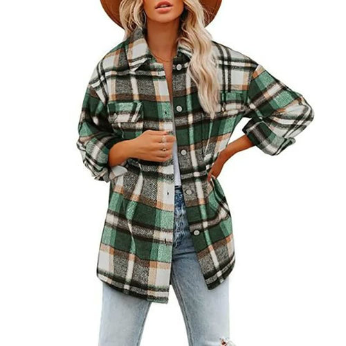 Drune | Karierte Bluse Aus Baumwollmischung für Den Herbst Damen