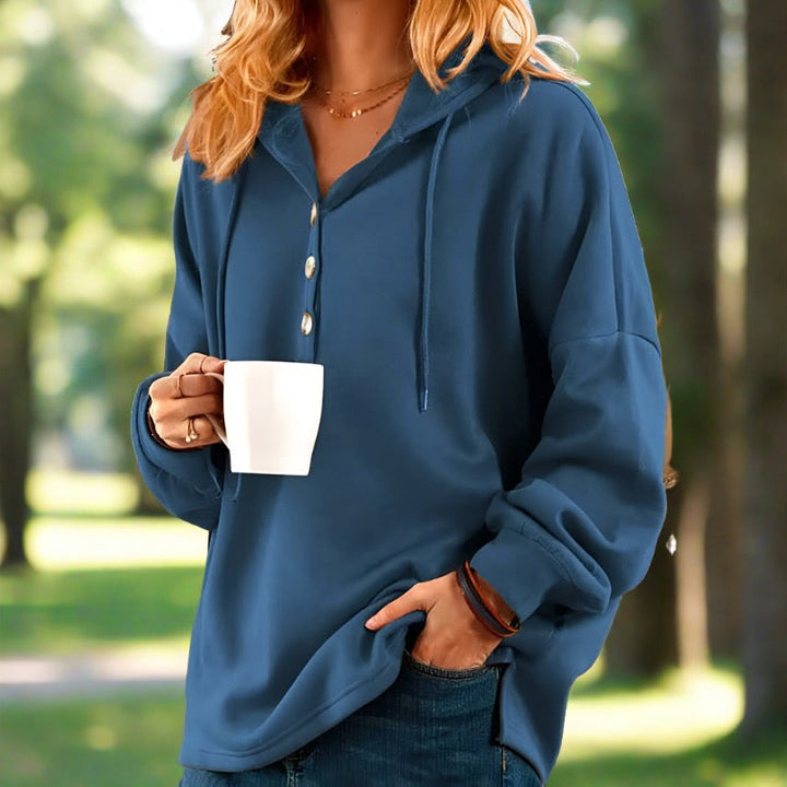 Drune | Stylischer Luftiger Damen Kapuzenpullover in Übergröße