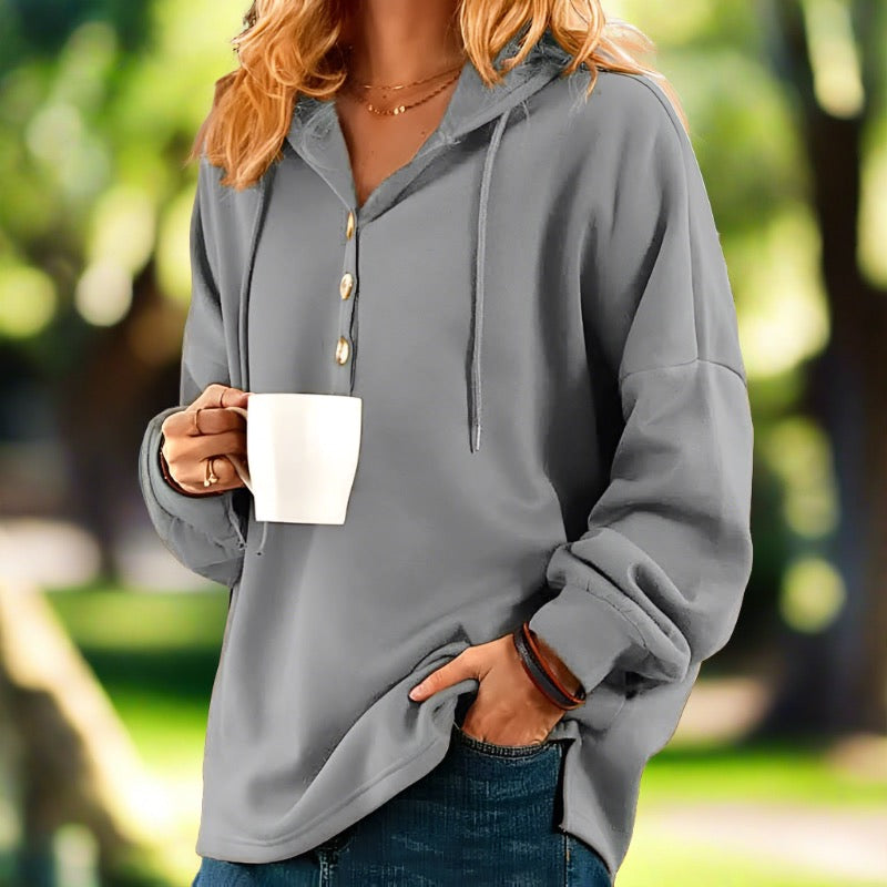 Drune | Stylischer Luftiger Damen Kapuzenpullover in Übergröße