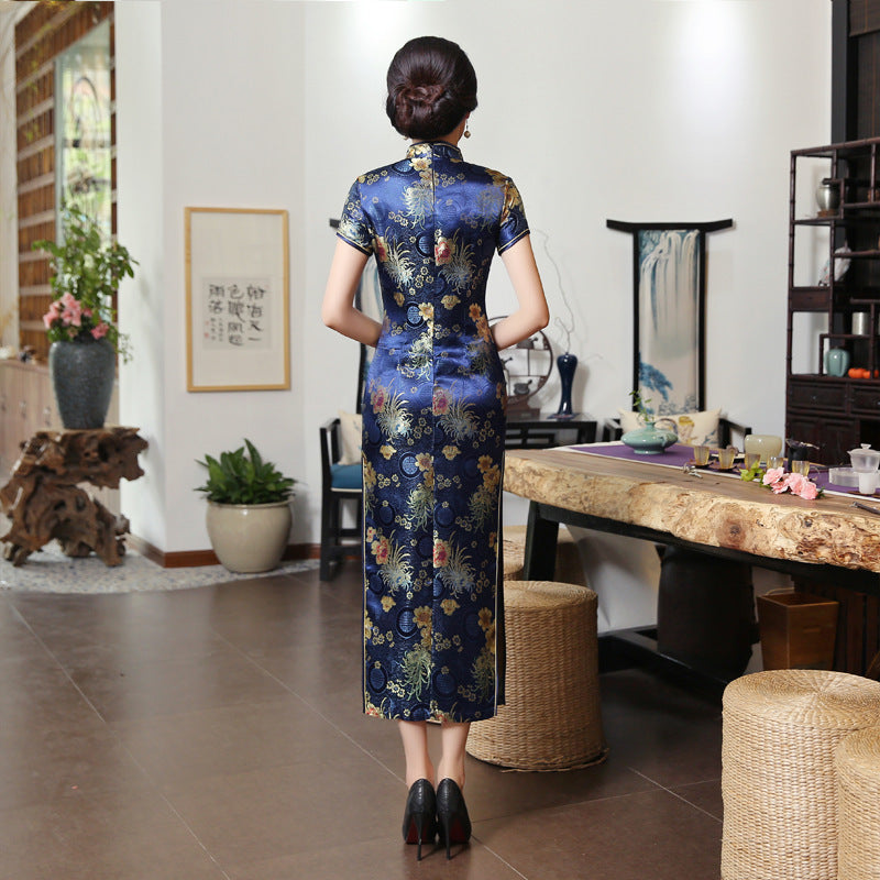 Drune | Grüne Rayon Cheongsam Chinesisch Klassisch
