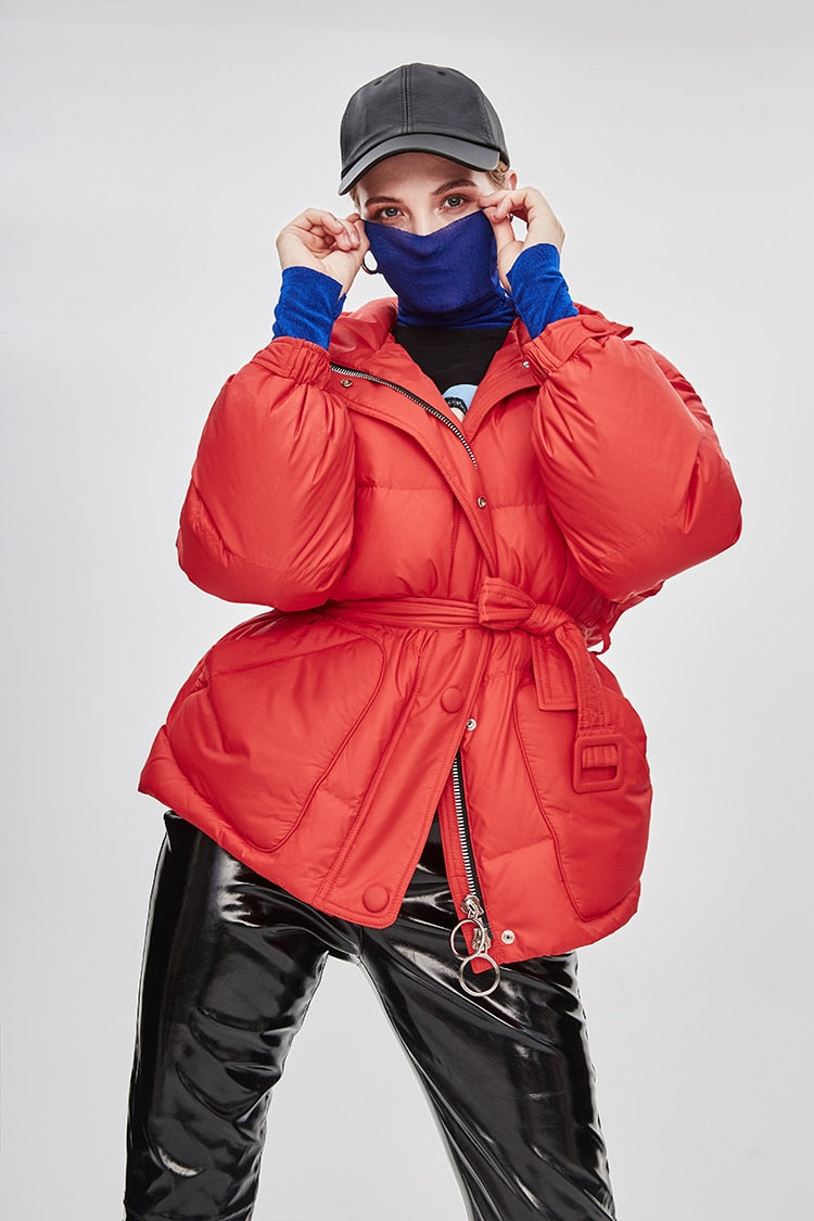 Drune | Damen-Steppjacke mit Gürtel "Street Chic"