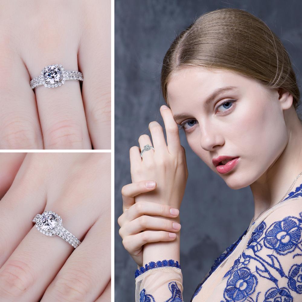 Drune | Klassische 925 Sterling Silber mit Zirkon Edelstein Ringe