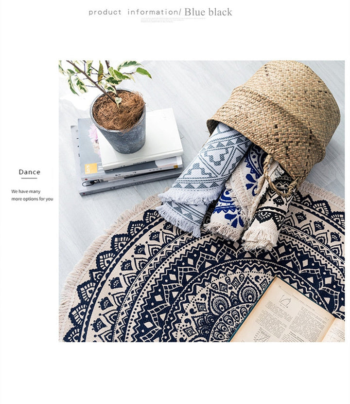 Drune | Boho Stil Quasten Strandteppich