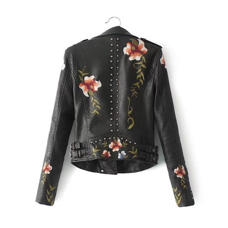 Drune | Geblümte Lederjacke