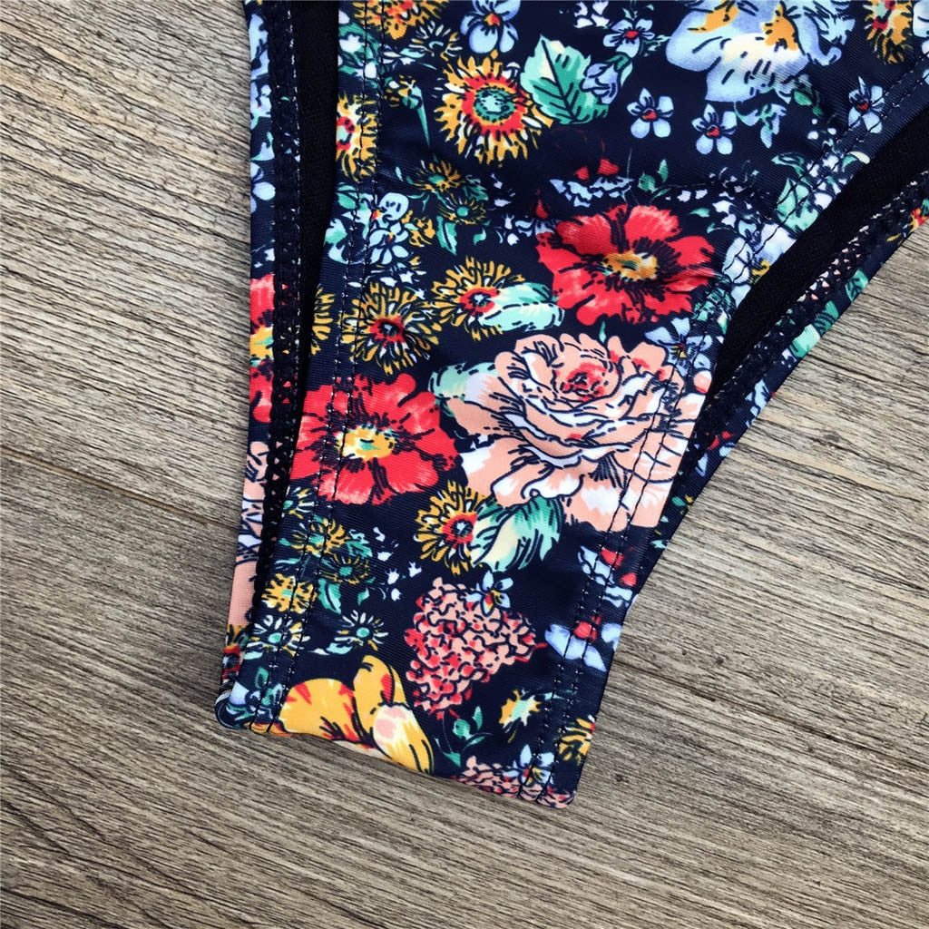 Drune | Bandeau Blumenmuster Bikini